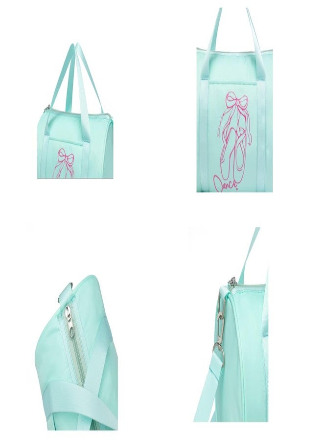 NOVELPAK Girls Dance Tutu Bag,Kids Ballet Duffle Bag, age 2-6 (Patina Green) - Image 4